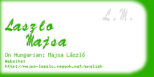 laszlo majsa business card