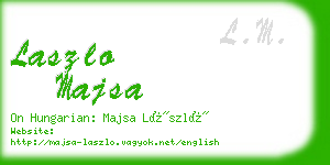 laszlo majsa business card